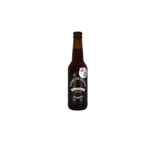 Cette bouteille de 33 cl est une bière ambrée provenant d'un brasseur du beaujolais.